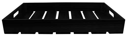 Tablecraft Black Rubberwood Full Size Gastronorm Display Crate, 20.75 X 12.75 X 4.25 Inch