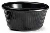 Tablecraft Melamine Round Black Fluted Ramekin, 1 Ounce Capacity -- 12 Per Case