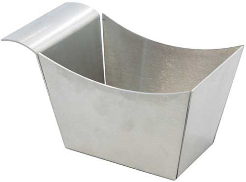 Tablecraft Solid Stainless Steel Square Side Basket, 5.375 X 3.375 X 3.125 Inch