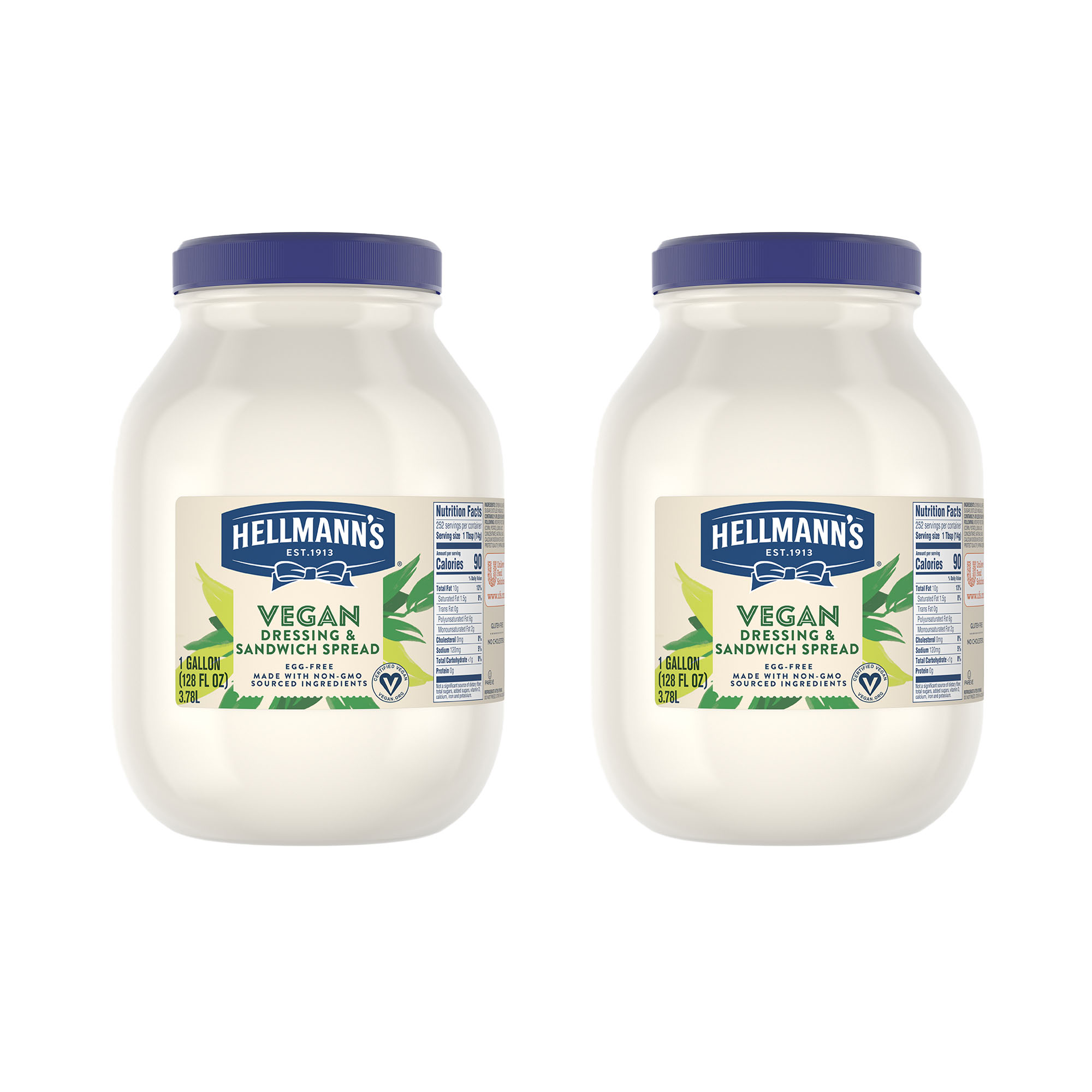 Hellmann's Heavy Duty Vegan Mayonnaise Jar, 1 Gallon -- 2 per case