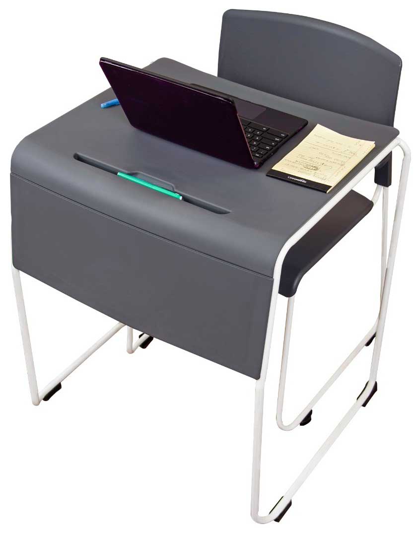 Luxor Lightweight Stackable Student Desk And Chair, 27 X 22 X 28 Inch Height -- 4 Per Case