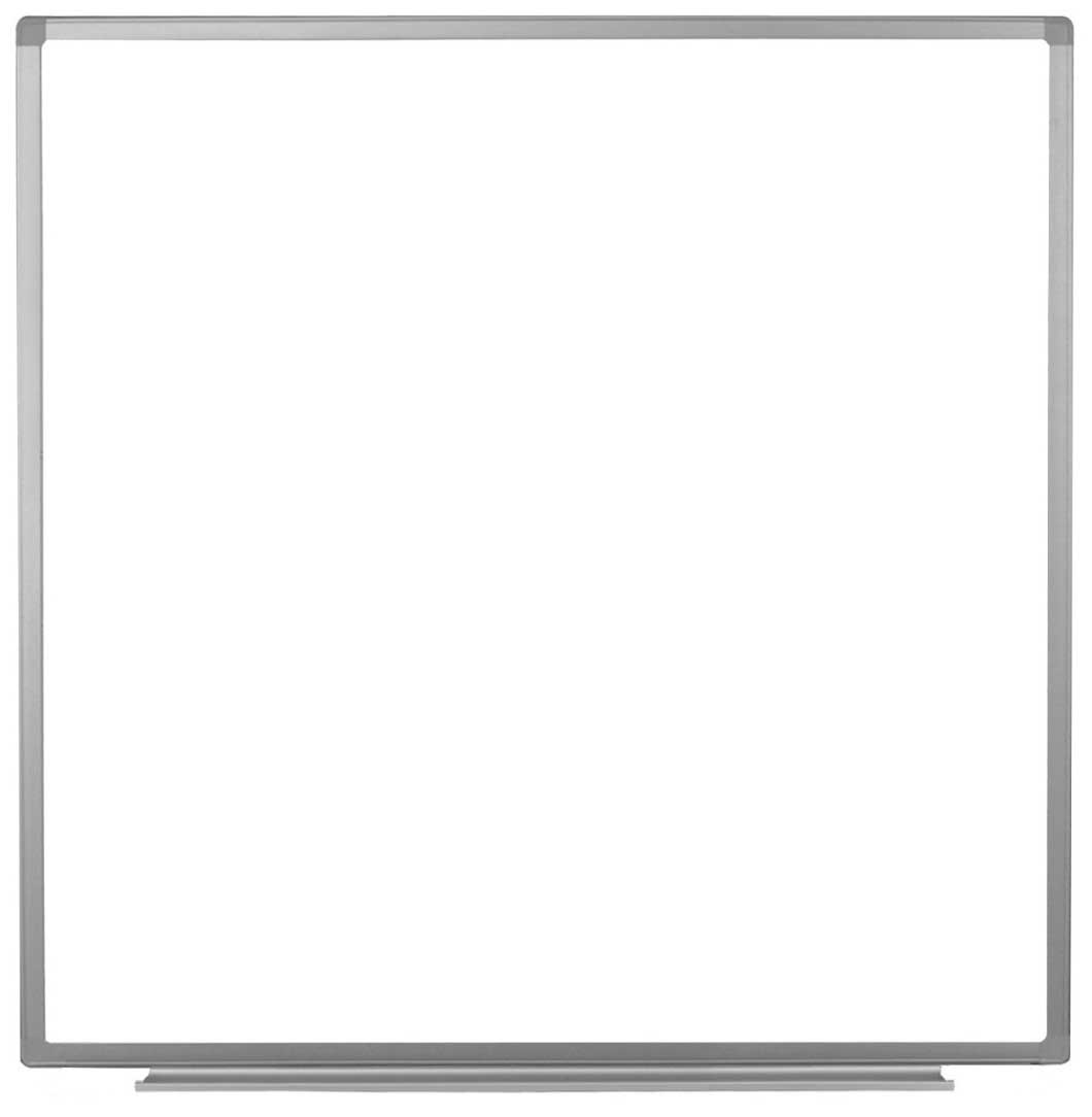 Luxor Dry Erase Magnetic Wall-mount White Board With Aluminum Frame, 48 X 48 Inch
