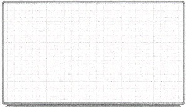 Luxor Dry Erase Magnetic Wall-mount Ghost Grid White Board With Aluminum Frame, 72 X 40 Inch
