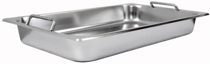 Get-a-grip Food Pan With Inward Slope Handles